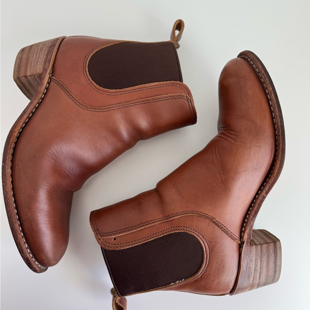 Red Wing Shoes Brown Leather Chelsea Ankle Boots - Picture 6 of 6